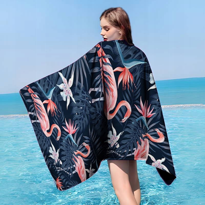 DUŻY RĘCZNIK SZYBKOSCHNĄCY SPORTOWY PLAŻOWY BASEN SIŁOWNIA FITNESS 80x160 Kolor czarny