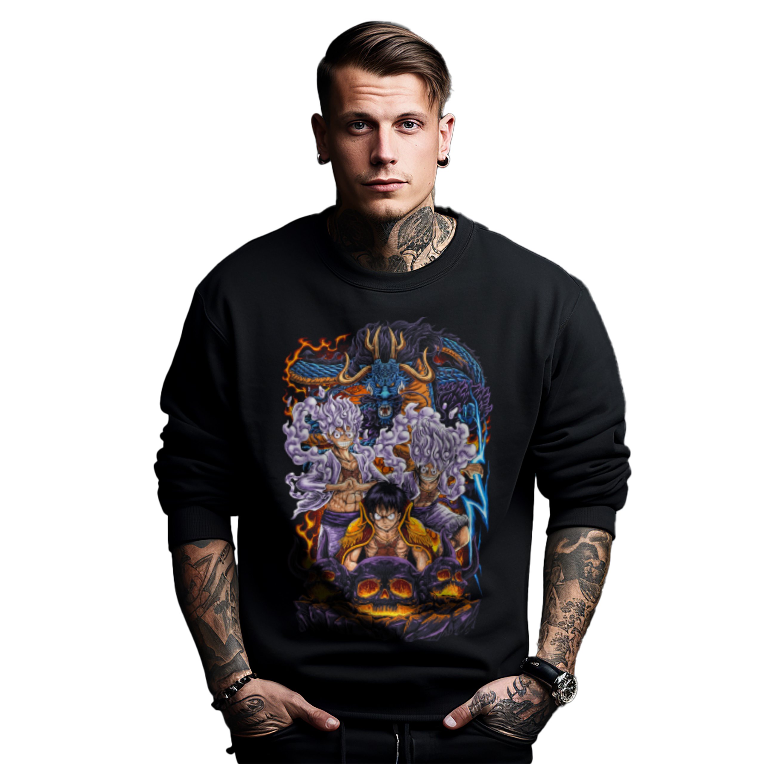 Mikina s potiskem Anime One Piece Luffy.