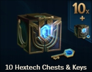League Of Legends EUNE 10 hextech chest + key