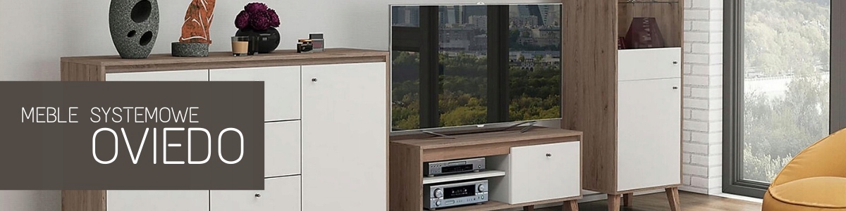 Skandynawska KOMODA OVIEDO z szufladą na nóżkach Liczba drzwi 2