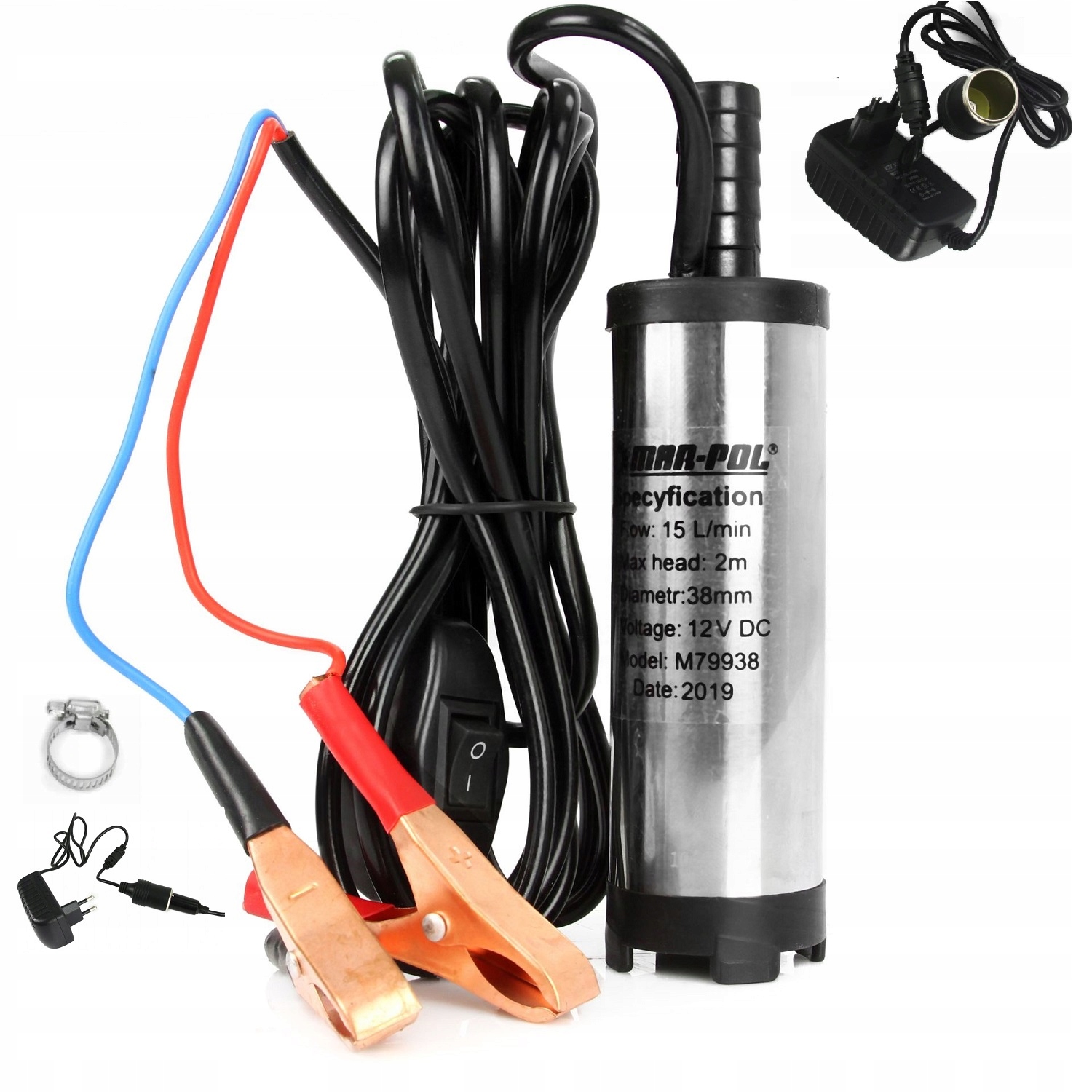 12V 38MM ТОПЛИВНЫЙ НАСОС ДЛЯ СЛИВА МАСЛА