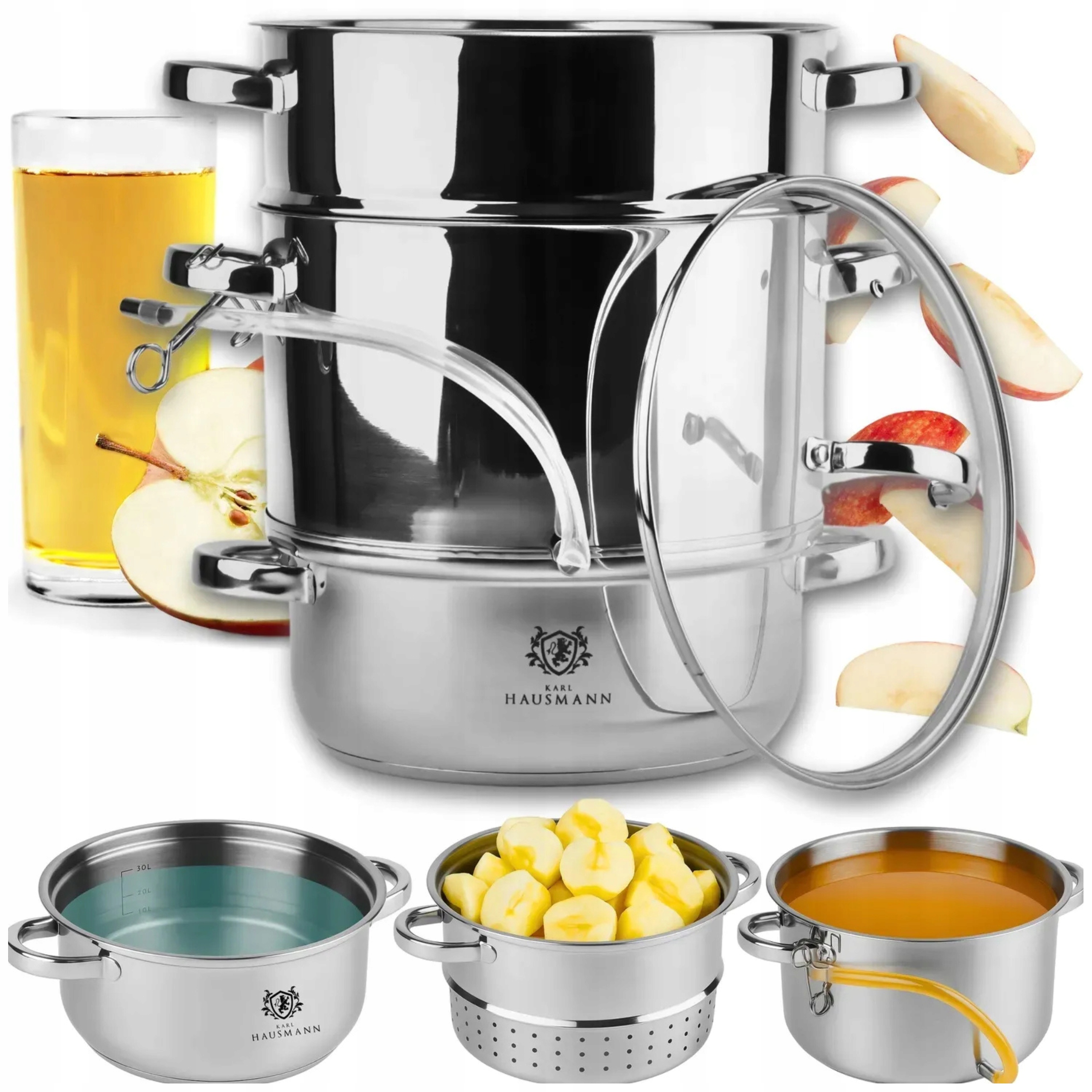 Parní Odšťavňovač 5L Na Indukci Plyn Nerezová Ocel Odšťavňovač Karl Hausmann