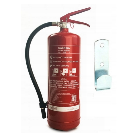 Gaśnica proszkowa 6 kg Mobiak GP6x z wieszakiem 2026