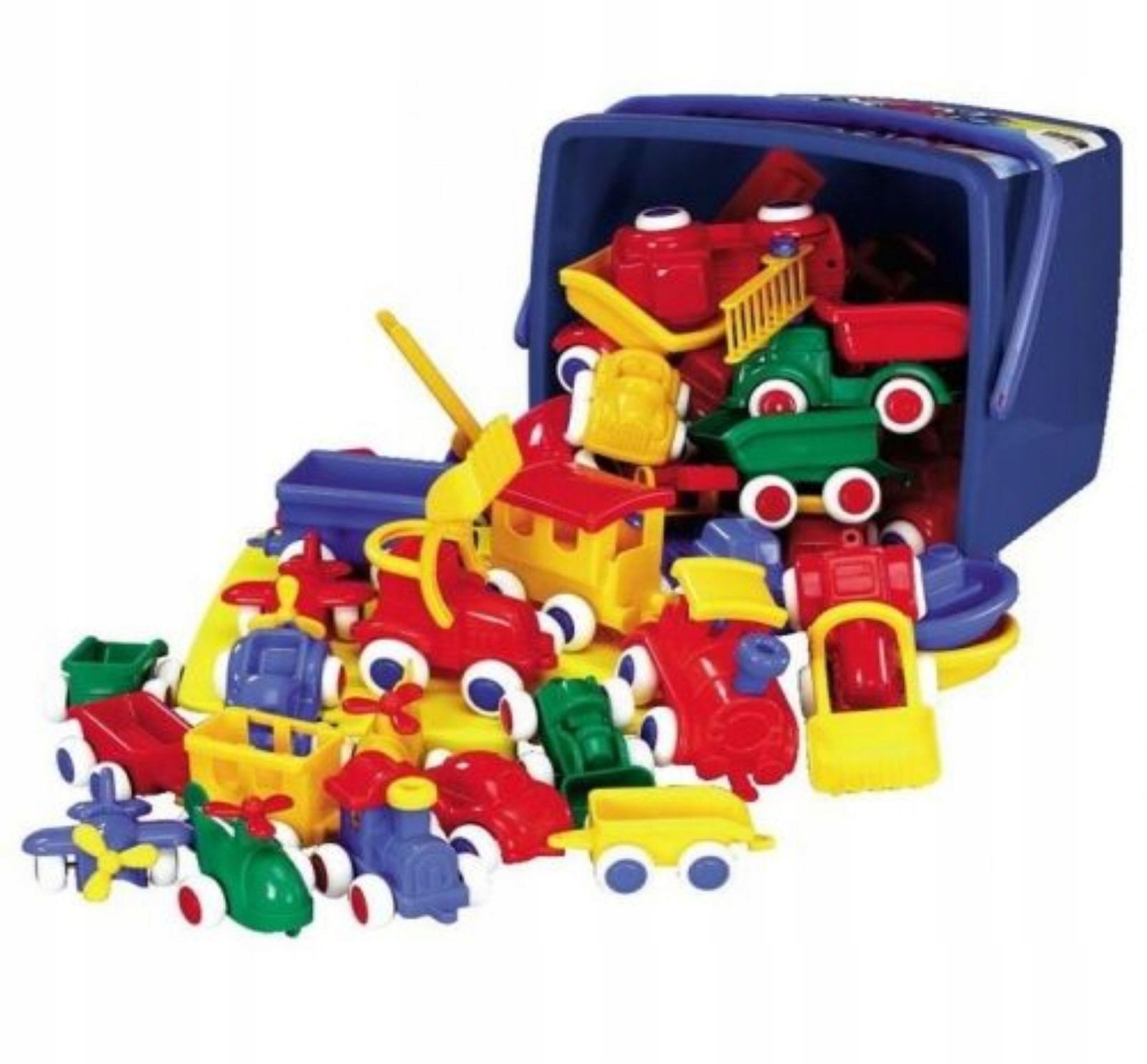 VIKING POJAZDY W WIADERKU 30 ELEMENTÓW - ZESTAW PRZEDSZKOLNY