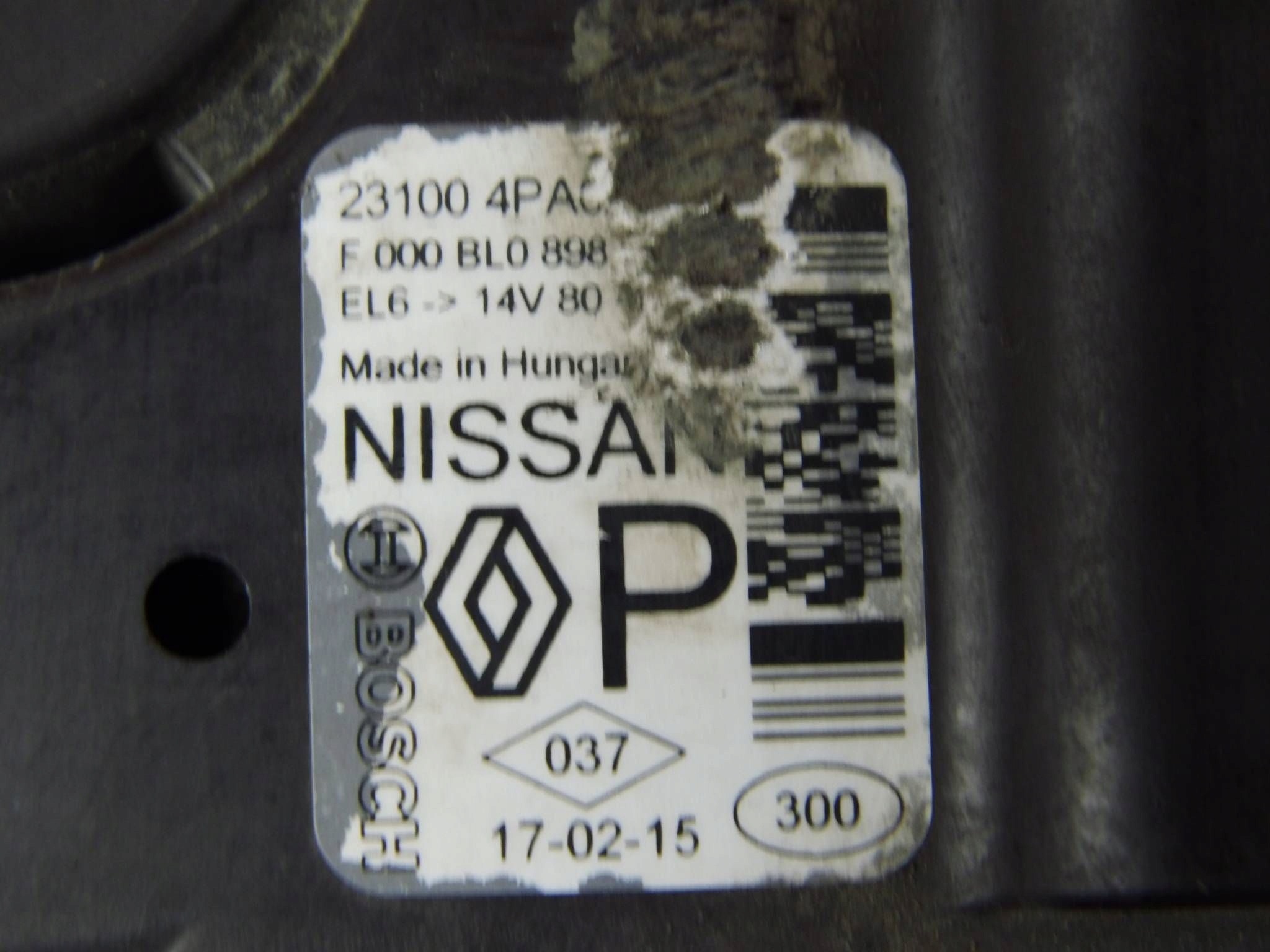Nissan X-Trail T32 1.6 BENZ alternator 231004PA0A-E