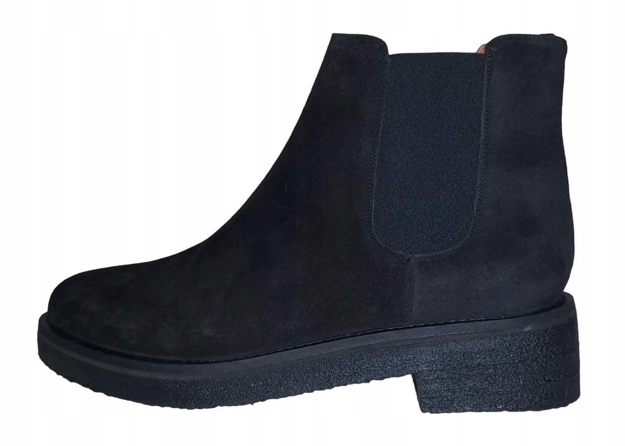 Whyred Lynna Suede 84WA1009 černé dámské kotníkové boty z přírodní kůže vel. 38