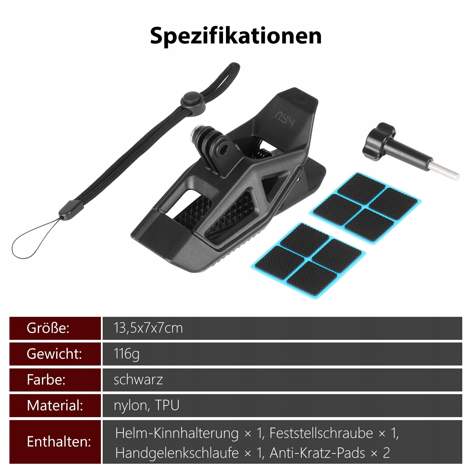 Mocowanie Na Kask Szczękowy Do Kamer Sportowych GoPro DJI Insta360 HSU — miniatura 6