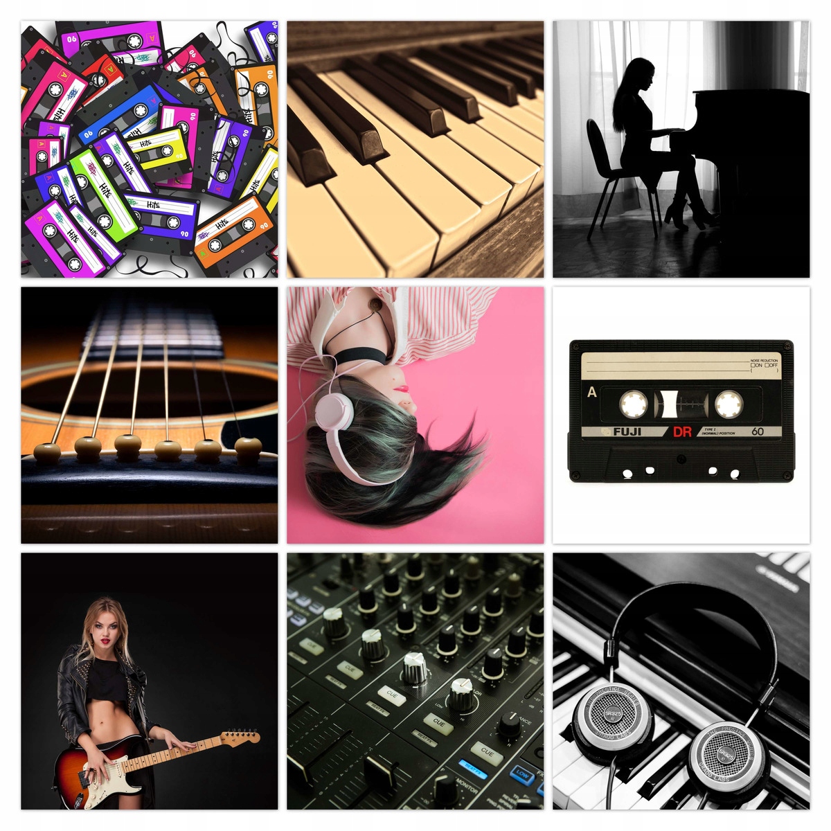 Sada plagátov 9x 40x40 Mix Hudba