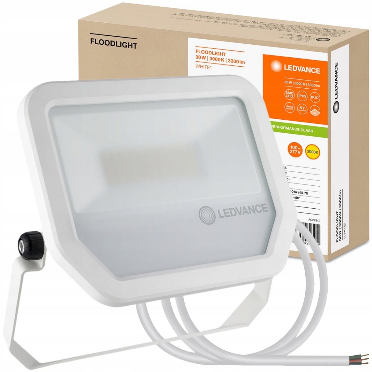 Naświetlacz HALOGEN LED 30W 3000K Biały LEDVANCE