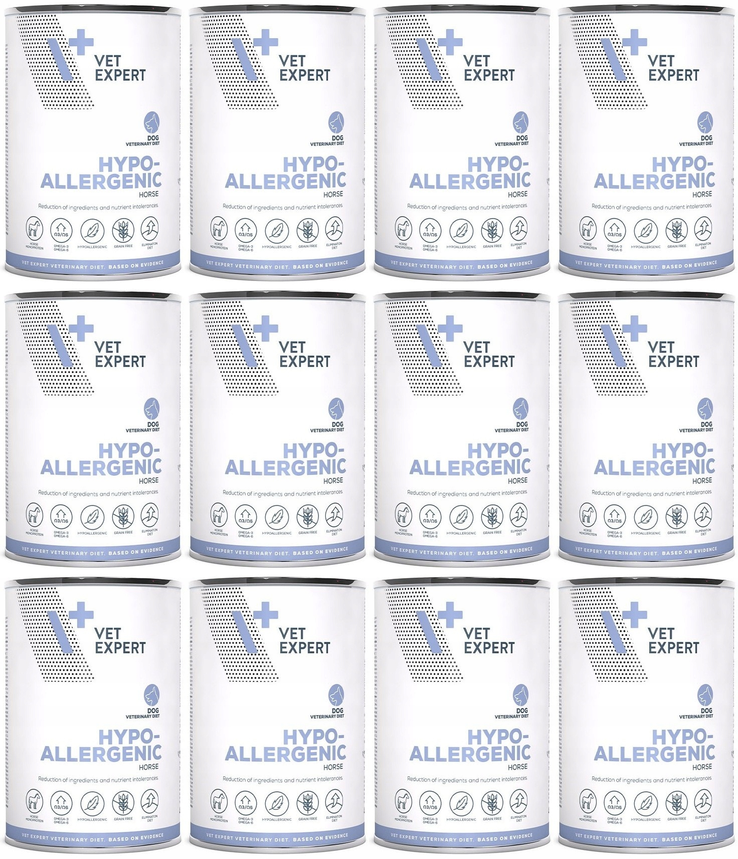 Levně 4T VetExpert Dog Hypoalergenní Konina 12 x 400 g