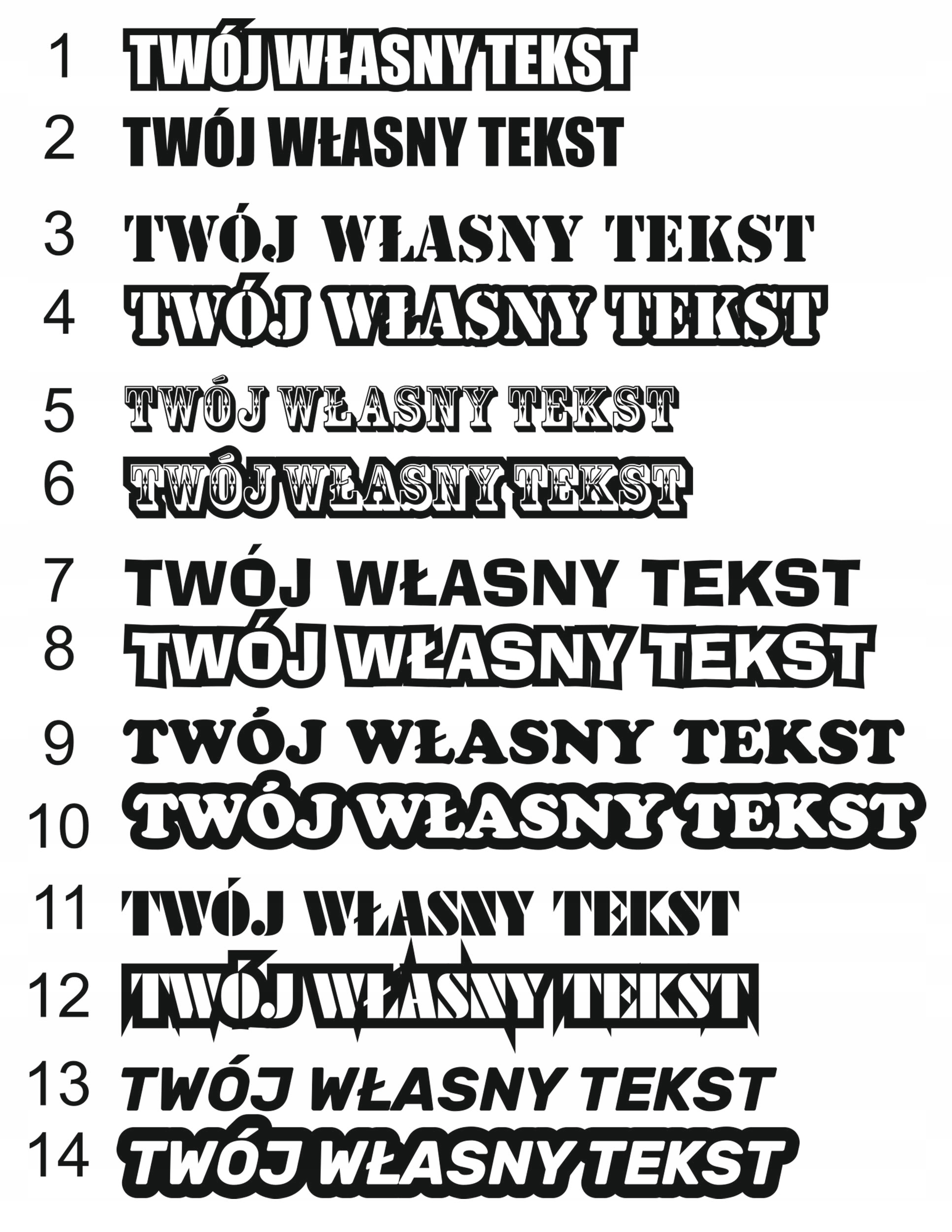 NAKLEJKA REKLAMOWA WLASNY NAPIS Trojkaty 2 arkusze Producent code MG258 2