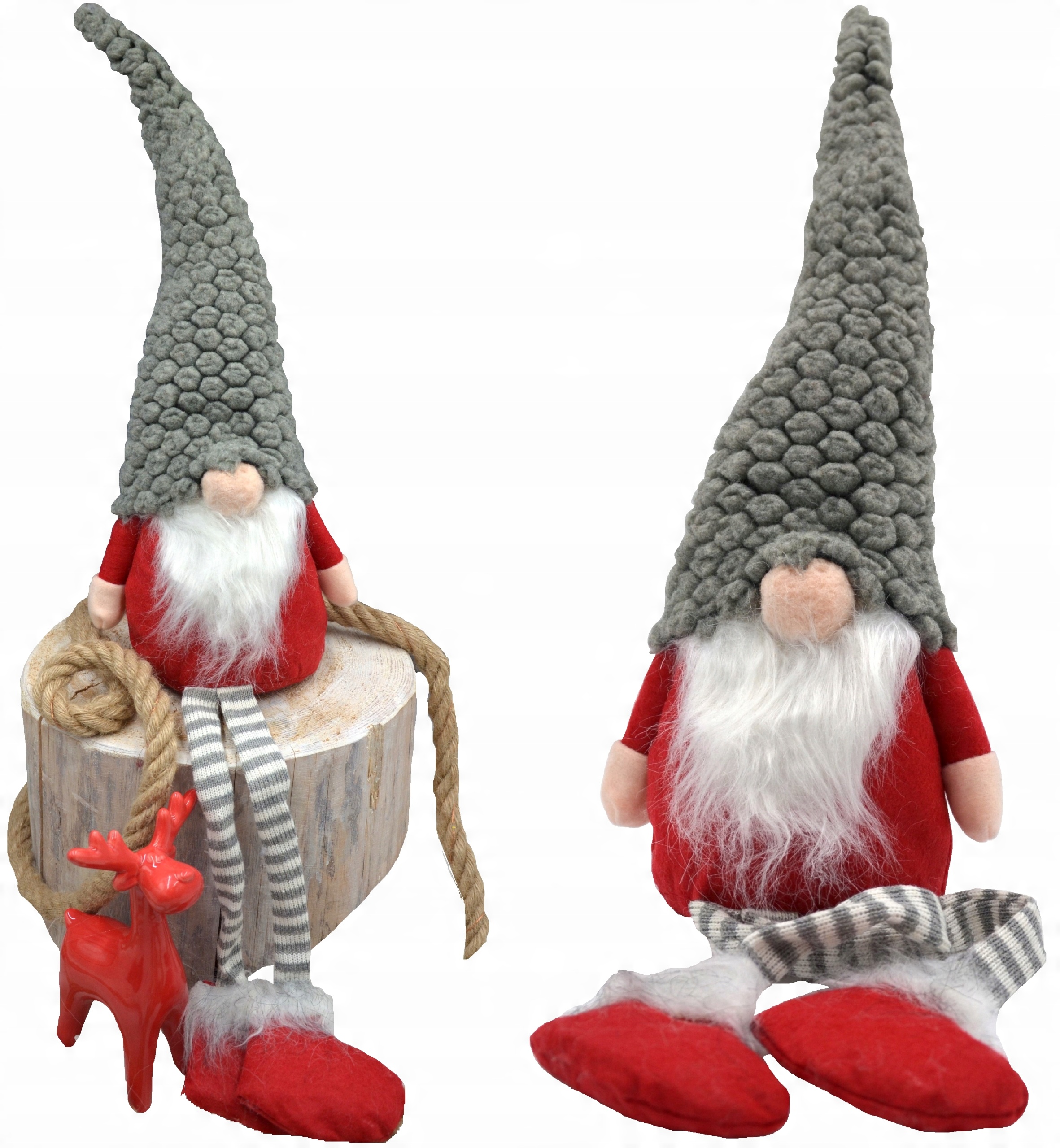 

Skrzat Mikołaj Gnom świąteczny siedzący 75 cm
