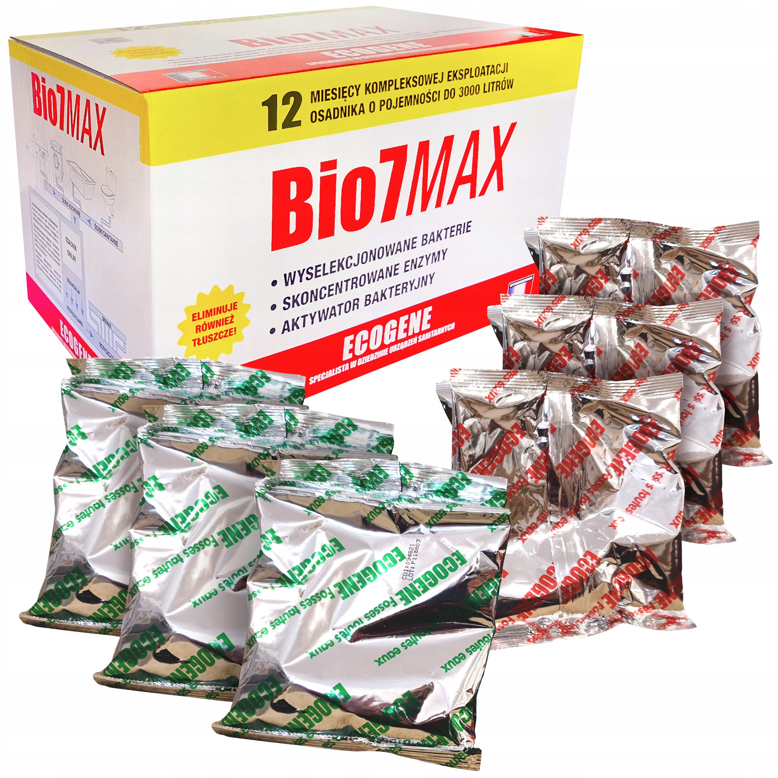 Bakterie do szamba oczyszczalni preparat na usuwa tłuszcze Bio 7 Max 2 Kg