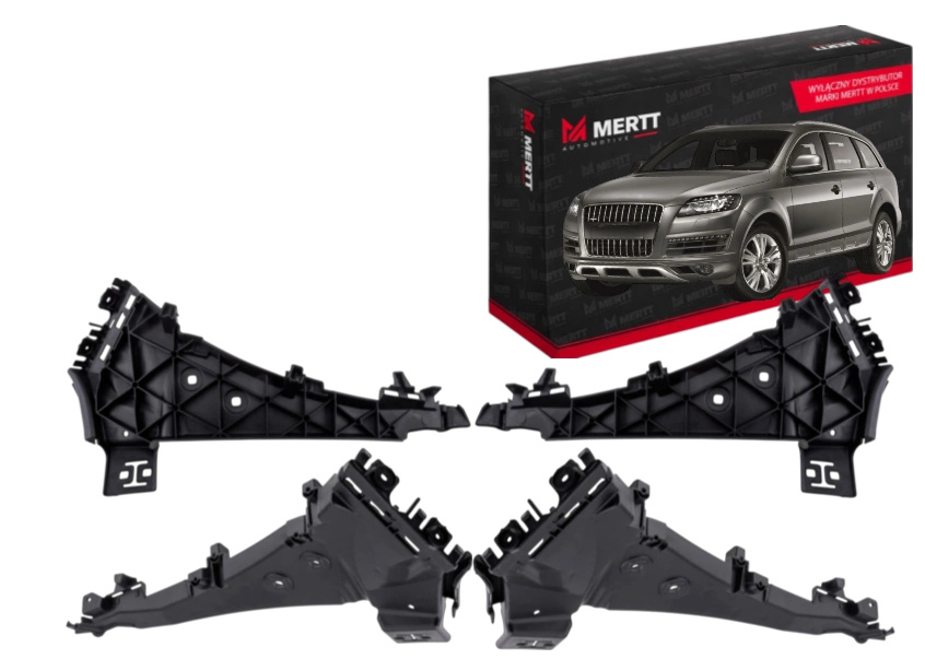 Sada Audi Q7 4L 2006-2010 Uchycení Úchytu Nárazníku Pravý Levý Skluz
