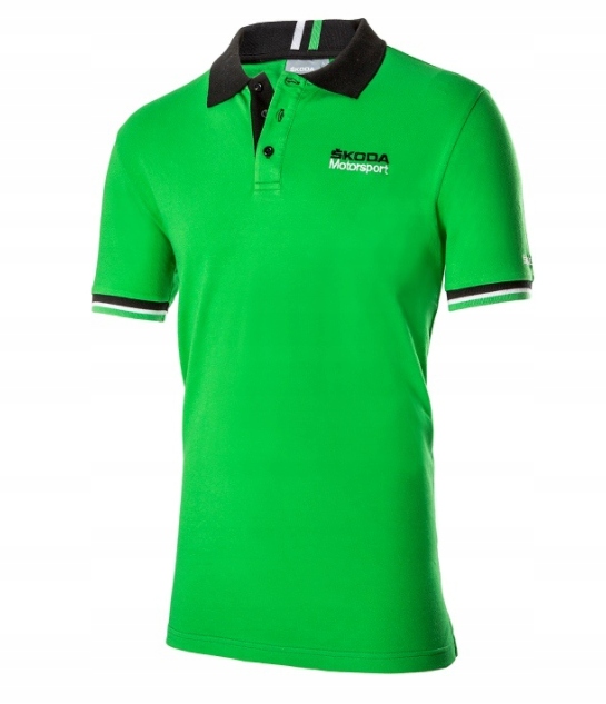 ZIELONA KOSZULKA POLO MOTORSPORT SKODA ROZMIAR XL