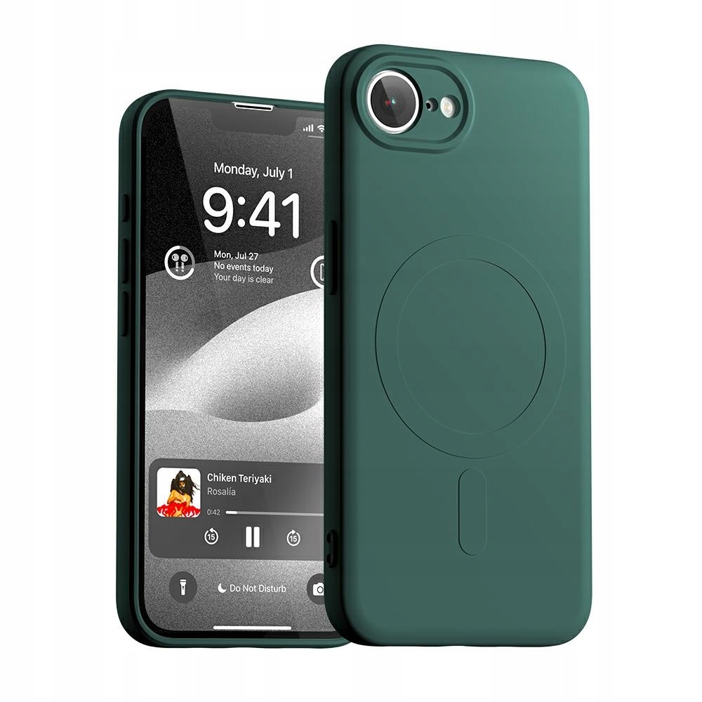 Mercury Semi-Silicone MagSafe do iPhone 16e / 17e Zielony