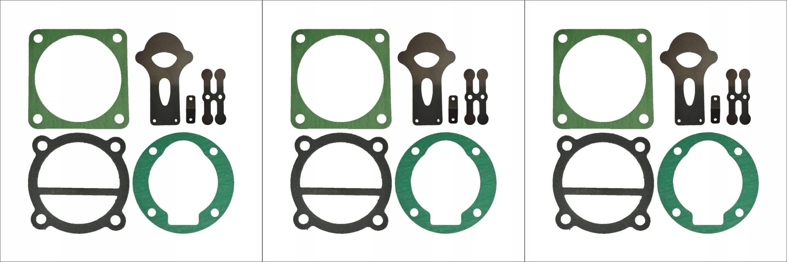 3x Zestaw uszczelek kompresora blaszki zaworowe 90mm 2090 3090