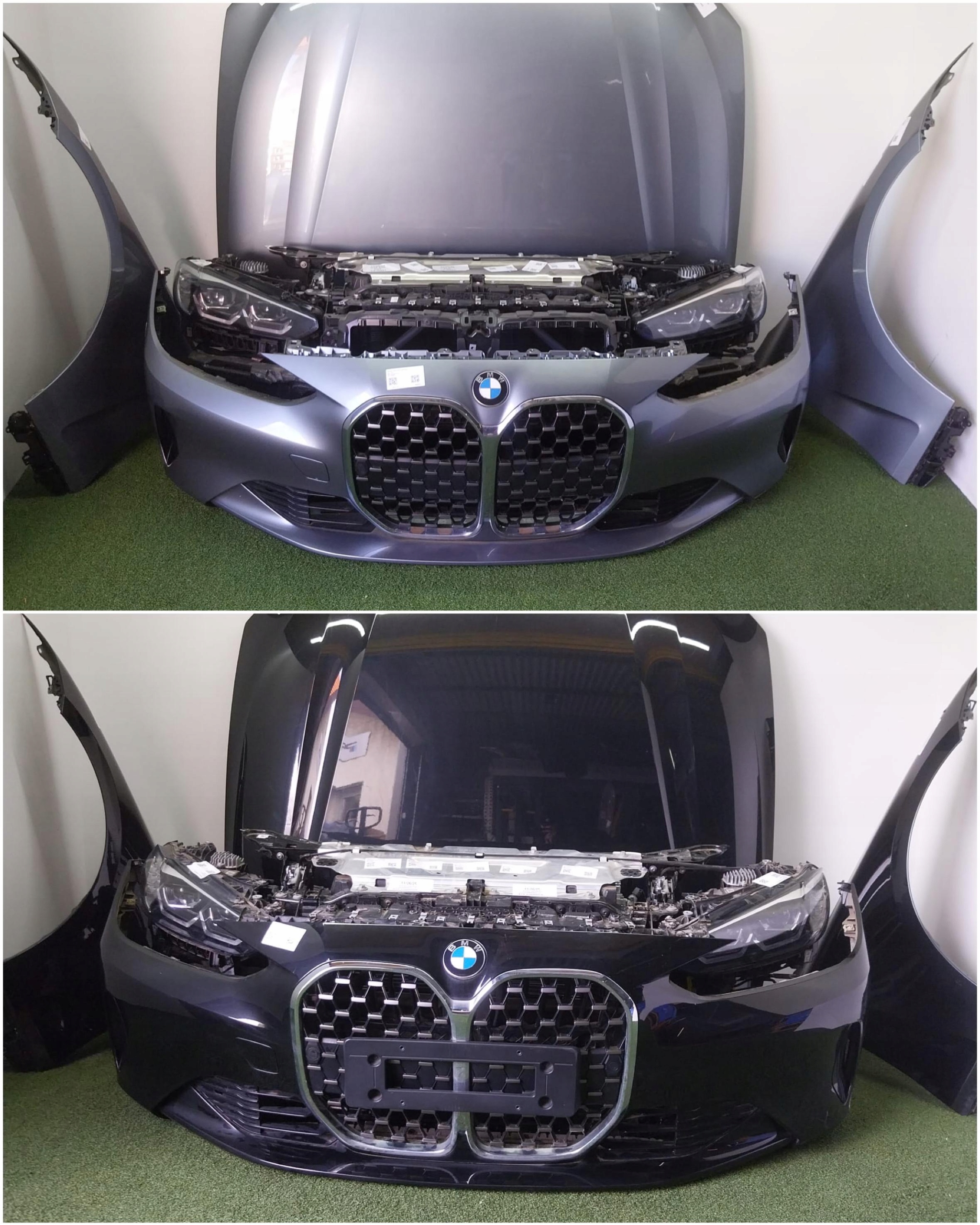 BMW G26 I4 MASKA BŁOTNIK ZDERZAK PAS CHŁODNICA LED BLACK 475 C3Z X1E