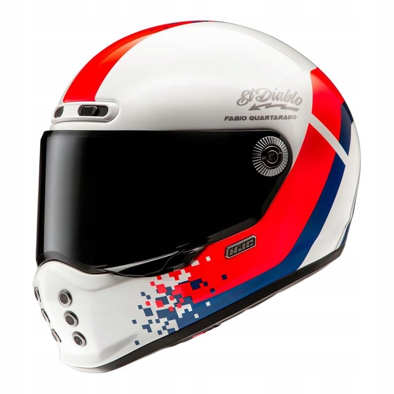Prilba Hjc V10 FQ20 Retro White/red/blue biela červená modrá Darčeky