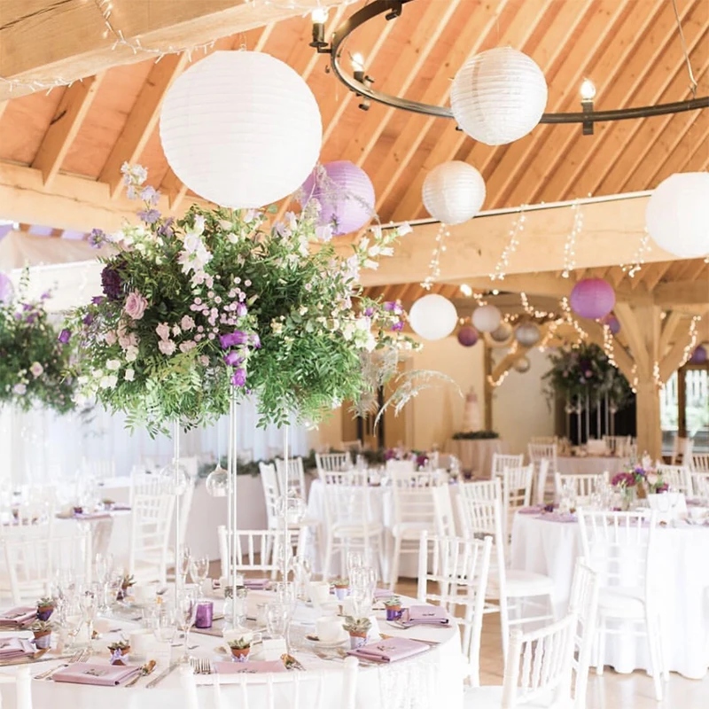 LAMPION PAPIEROWY KULA BIAŁY 35CM WESELE KOMUNIA Kod producenta LAP35-008