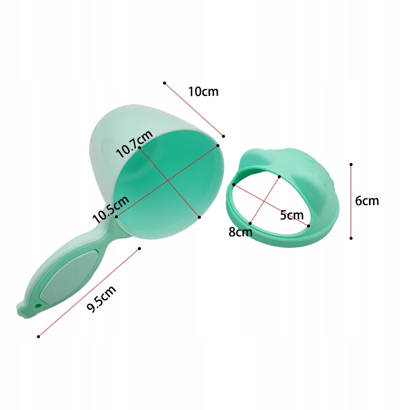 Duży kubek do mycia głowy, spłukiwania włosów podczas kąpieli Miś miętowy Stan opakowania oryginalne