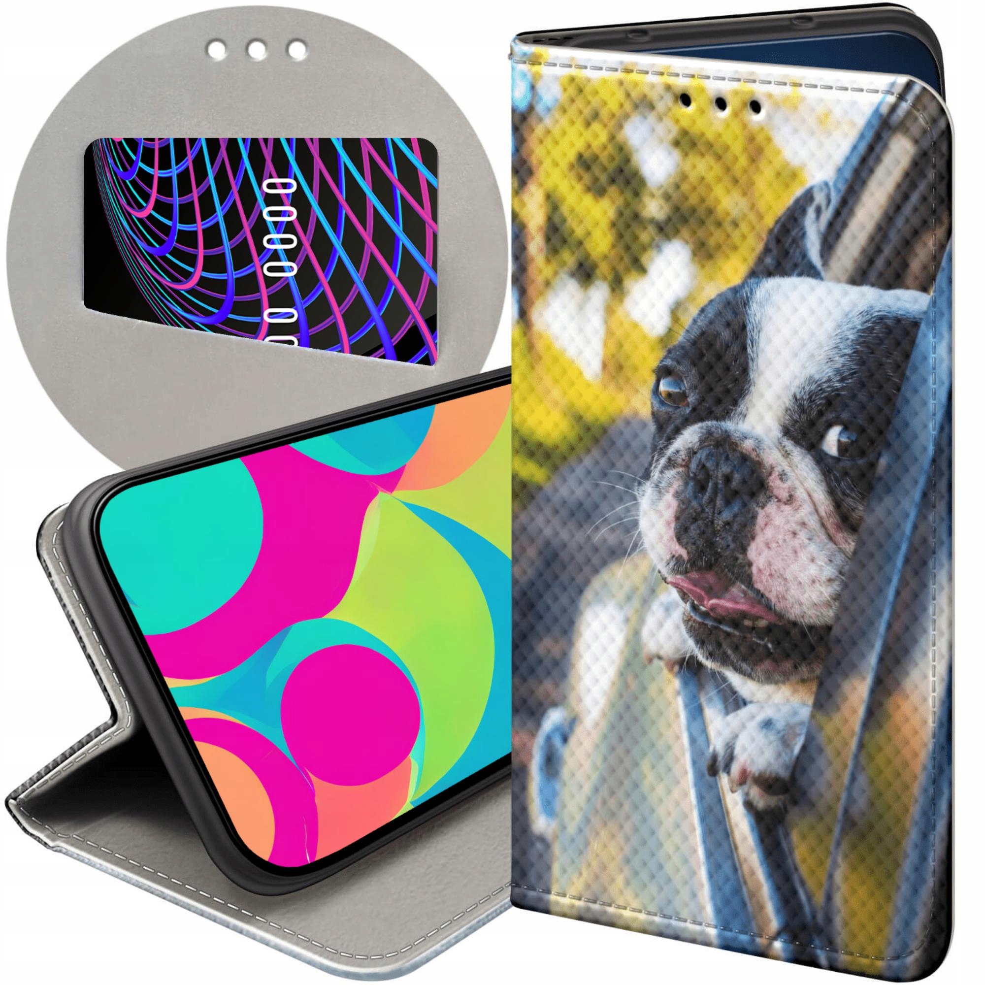 Etui Z Klapką Do Oppo RENO12 5G Mops Buldog Francuski Angielski Case