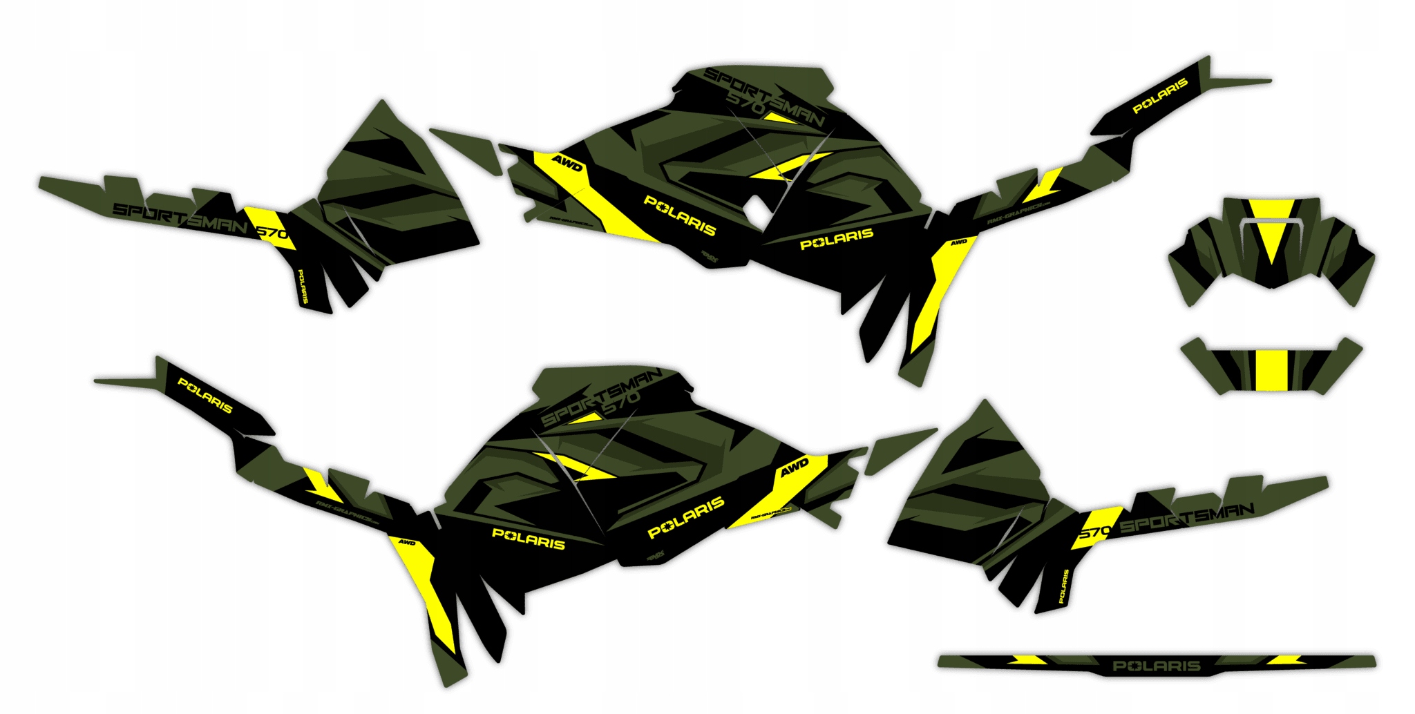 Dýha Samolepky Polaris Sportsman 570 2021+ #1878710