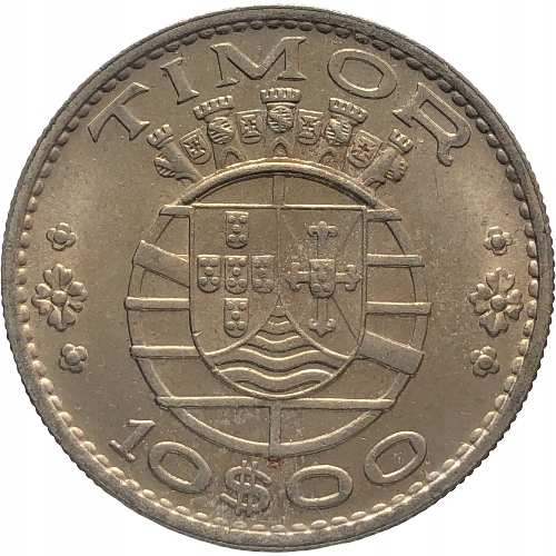 58394. Timor Portugalski, 10 eskudo, 1970r.