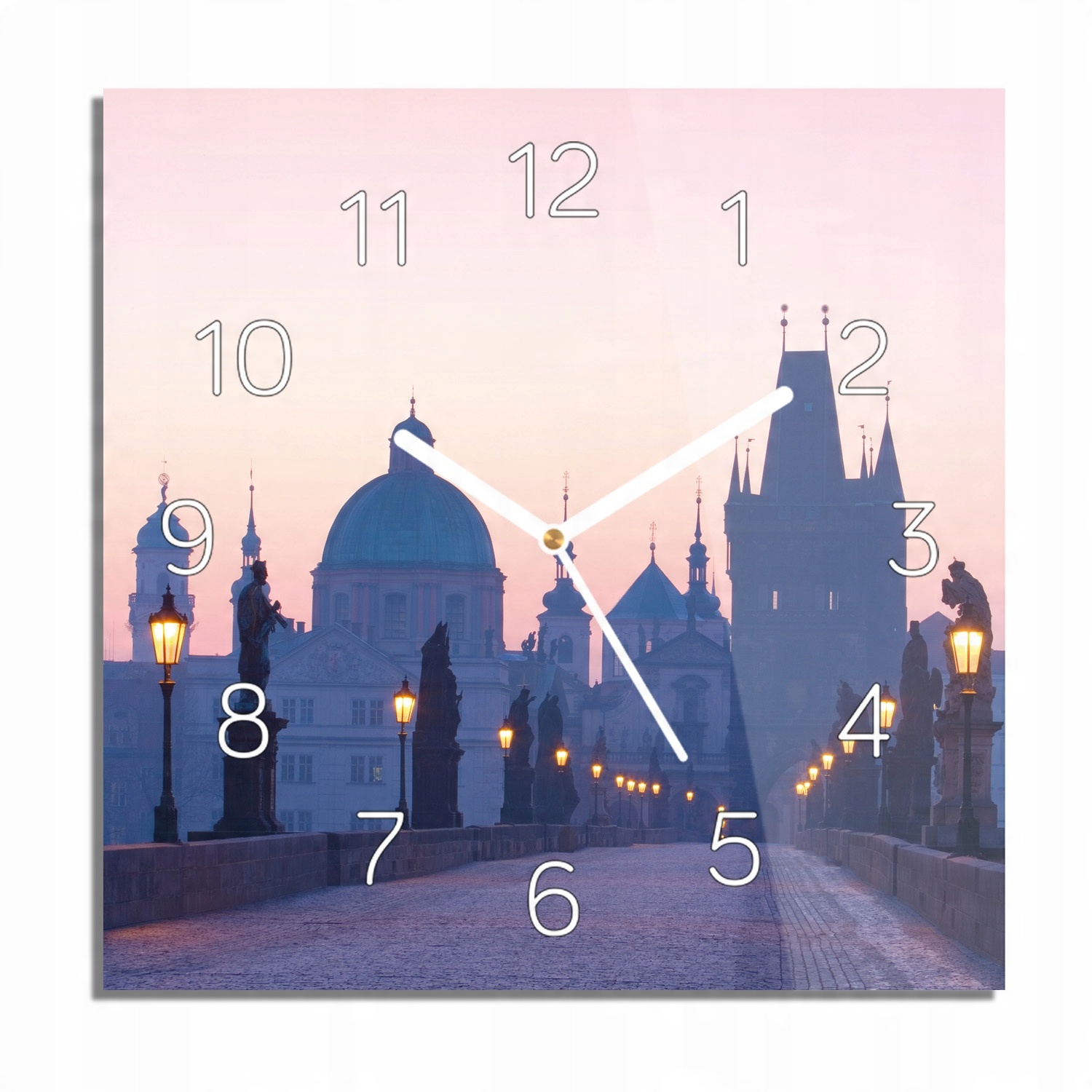 

Most Karola Praga zegar na szkle do biura 30x30