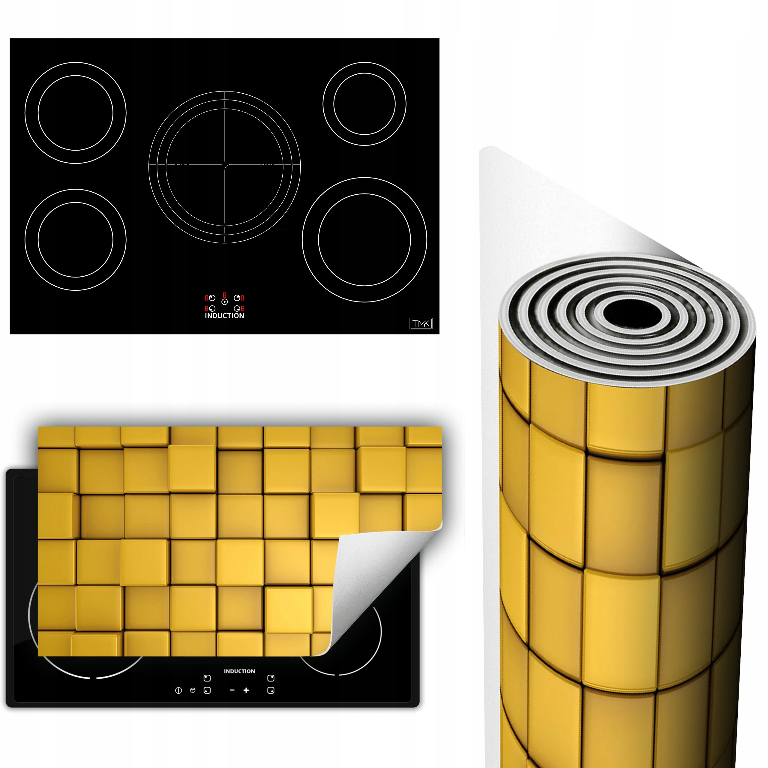 Vinylová Podložka Na Ochranu Kuchyňské Desky 90x52 žlutá 3D