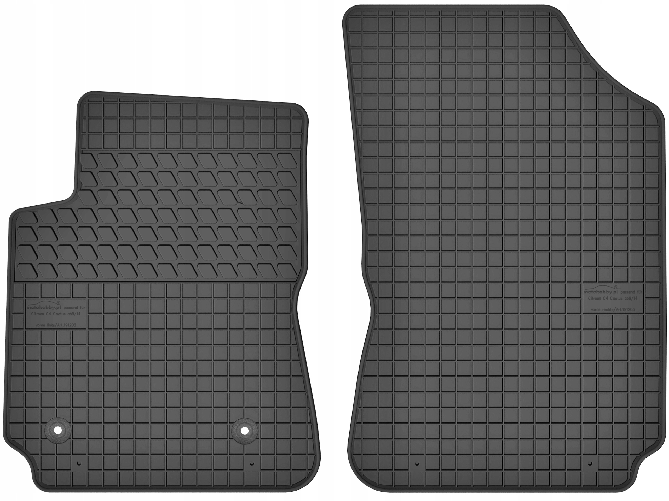 

Dywaniki gumowe przód do Citroen C4 Cactus 2014-