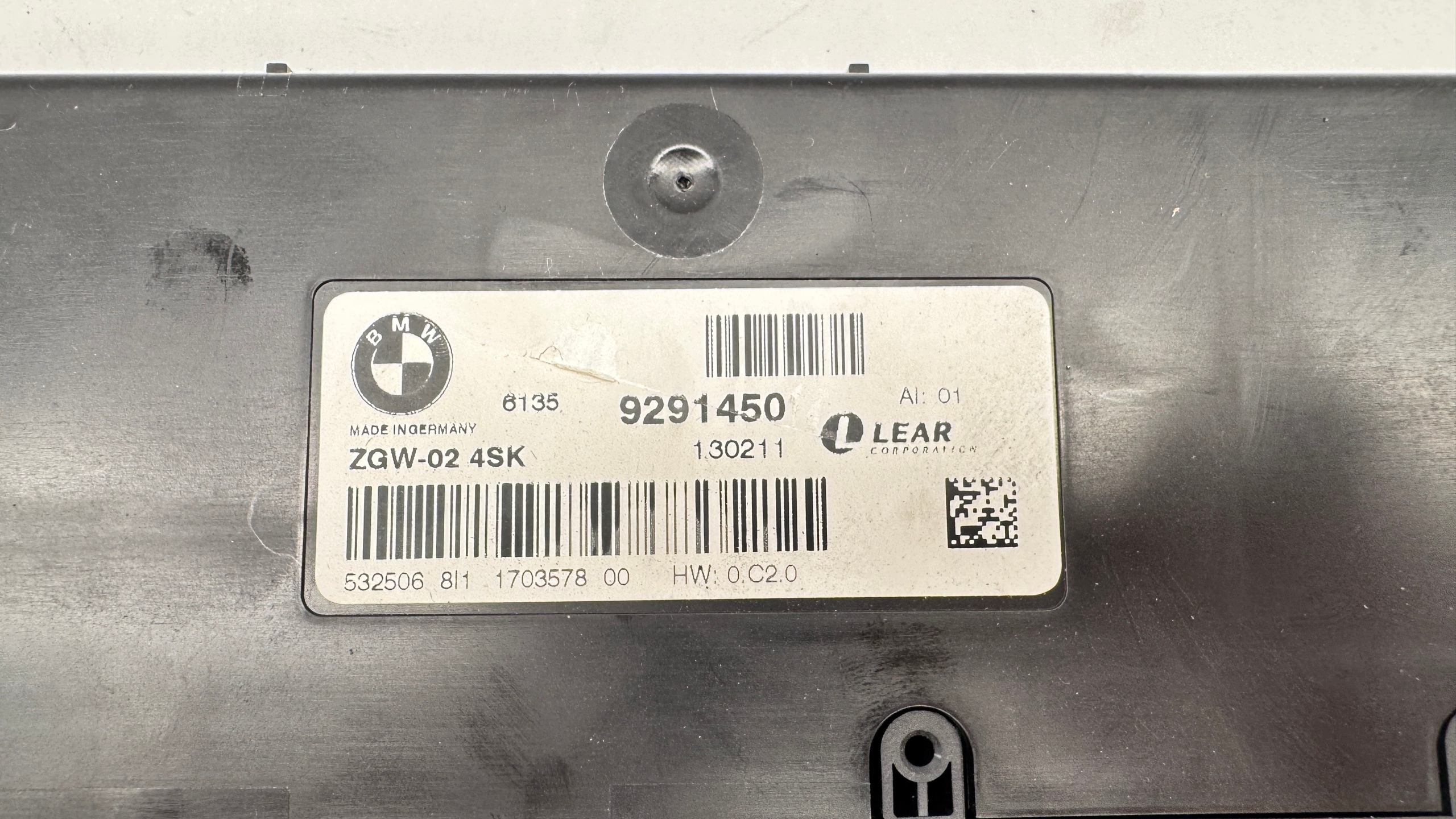 BMW F10 F11 module control unit springing ZGW 9291450