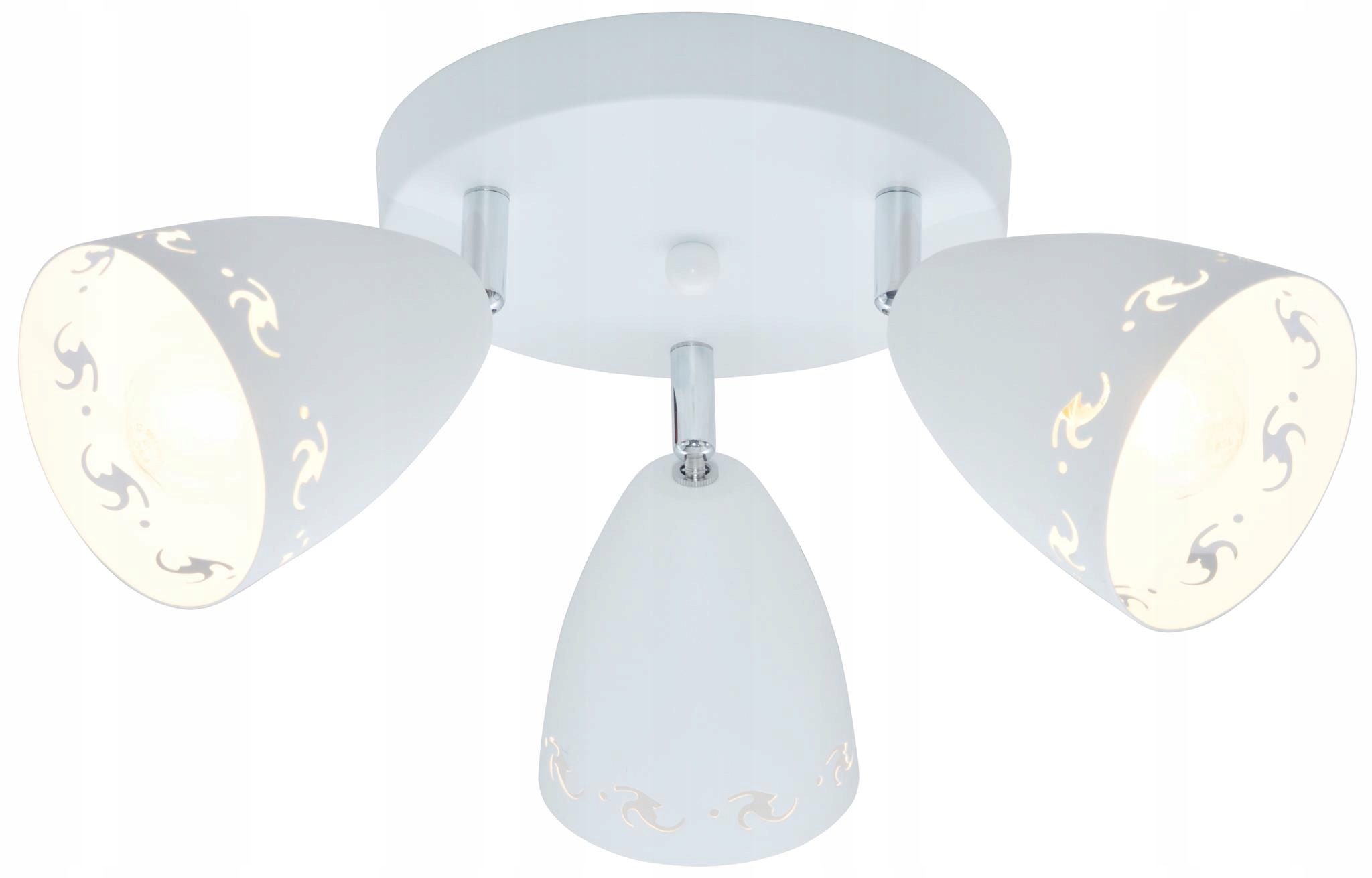 Kovová Stropní Lampa S Stínítky A Vzorem 3XE14