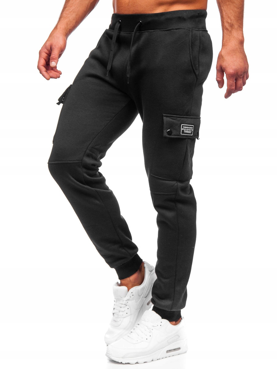 

Spodnie Męskie Dresowe Czarne JX325 DENLEY_2XL