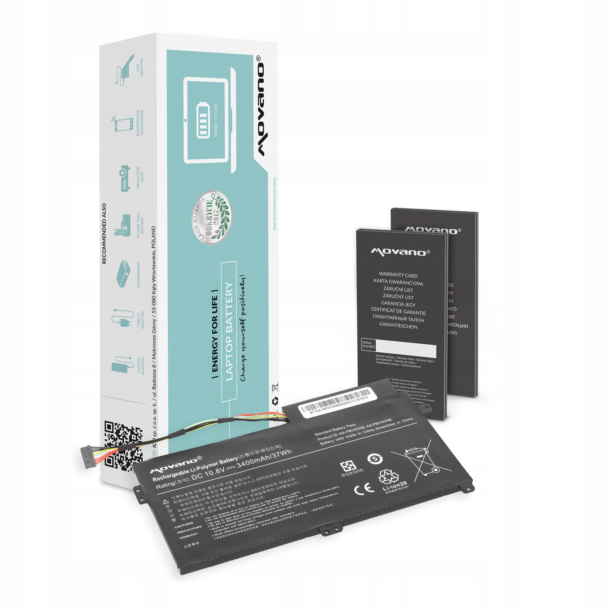 Bateria AA-PBVN3AB AA-PBVN2AB do Samsung NP370R5E