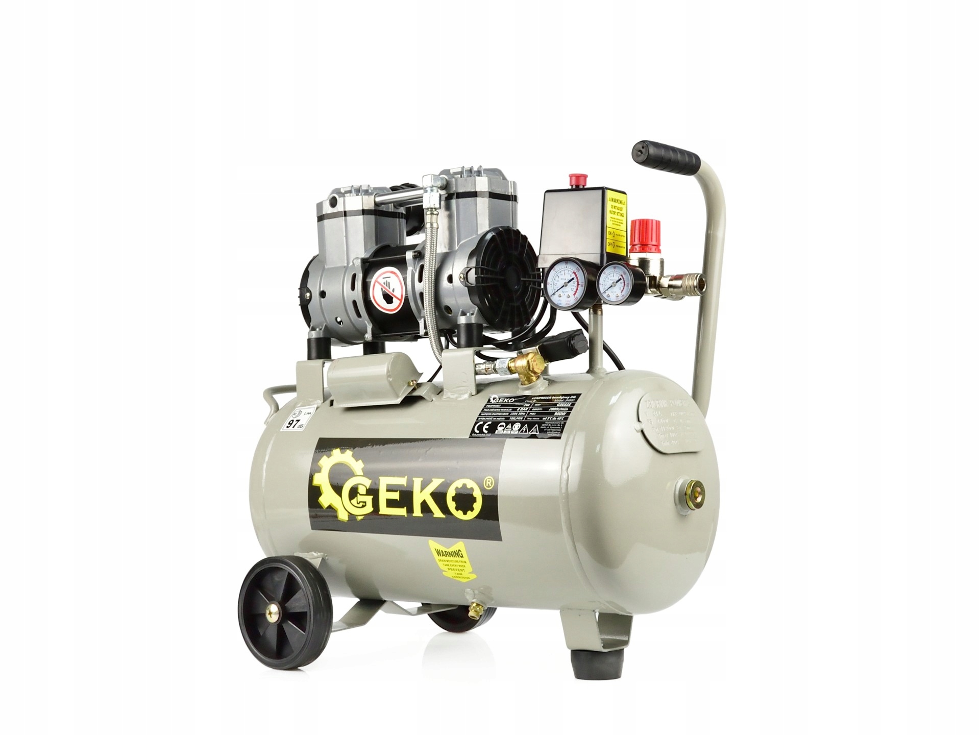 

Kompresor bezolejowy dwutłokowy 24L 980W (1)