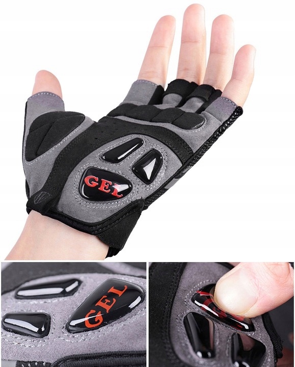 RĘKAWICZKI ŻELOWE ROWEROWE BEZ PALCÓW SPORTOWE XXL Kod producenta 10590