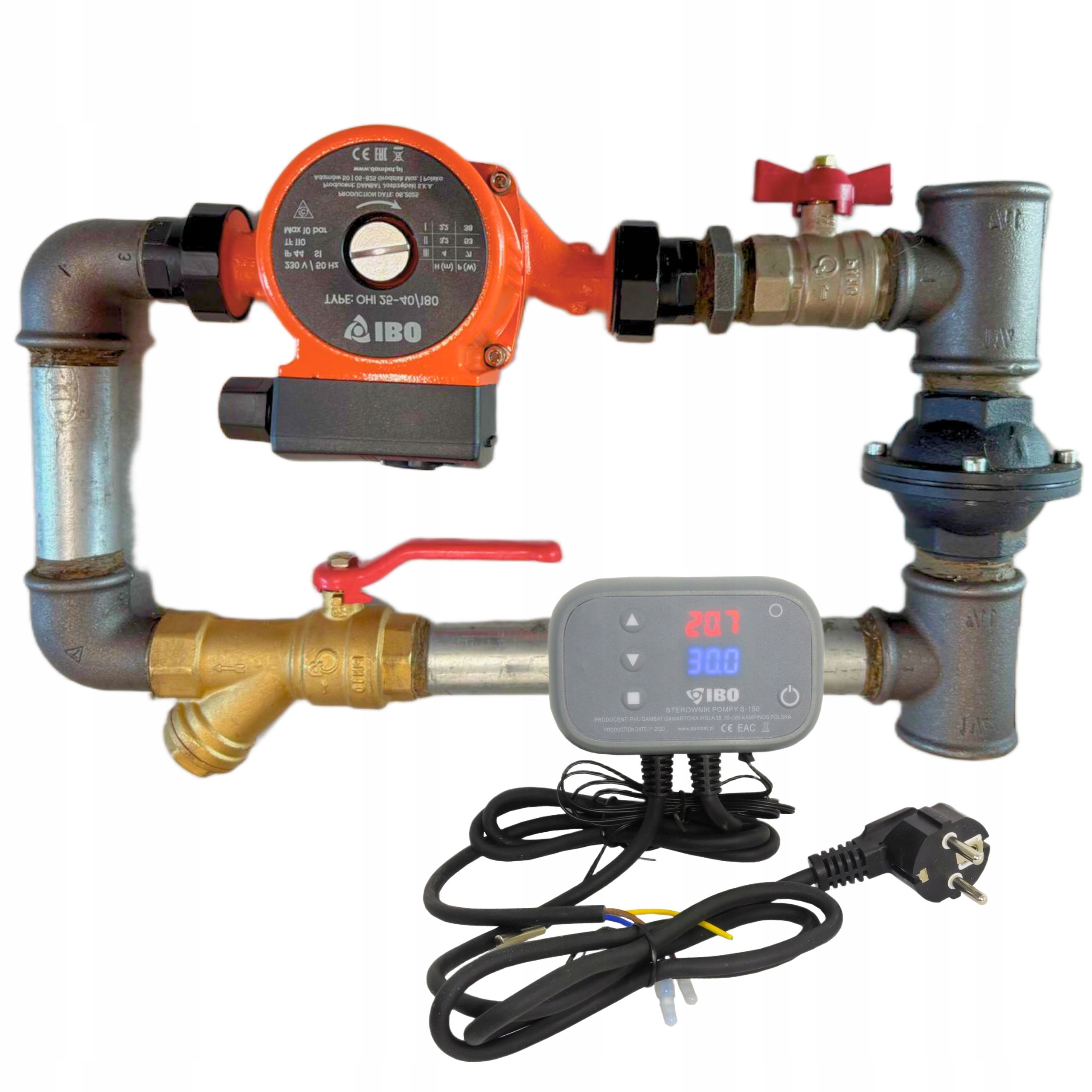 Zestaw Obejście Pompy Poziome Niskie 5/4'' Pompa Ibo 25/60-180 +sterownik