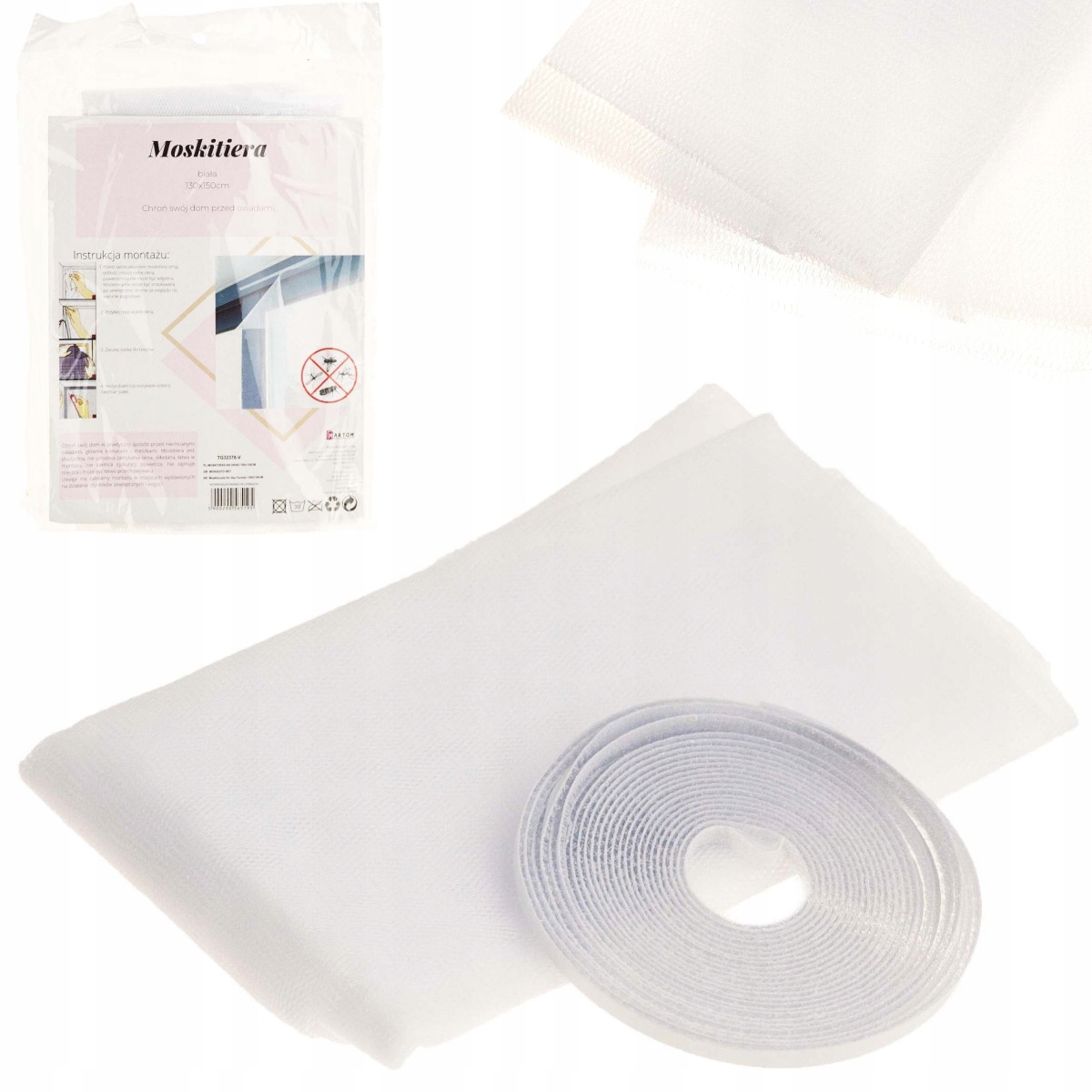 MOSKITIERA SIATKA OKIENNA KOMPLET 2 SZTUKI + RZEP Rodzaj do okna