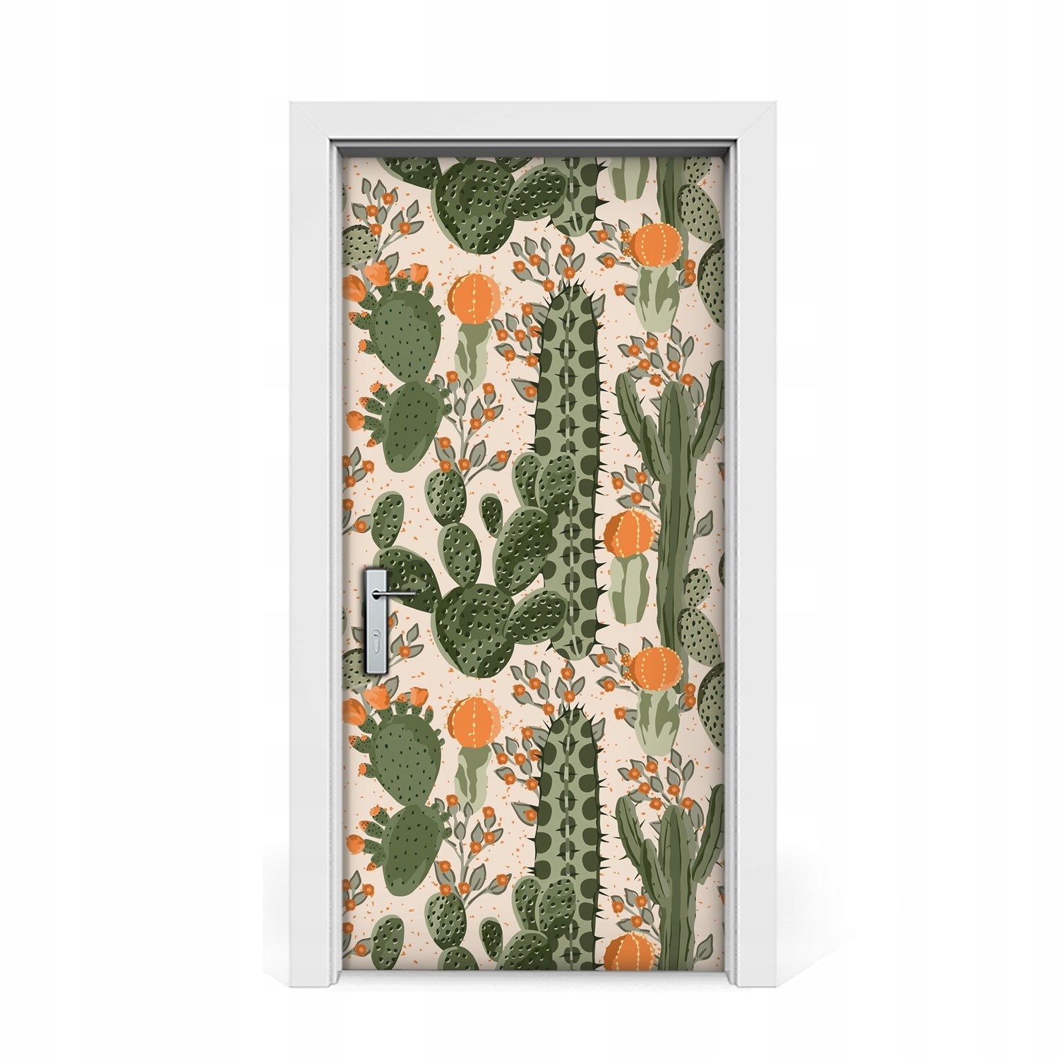 

Naklejka na drzwi Pomarańczowe kaktusy 95x205