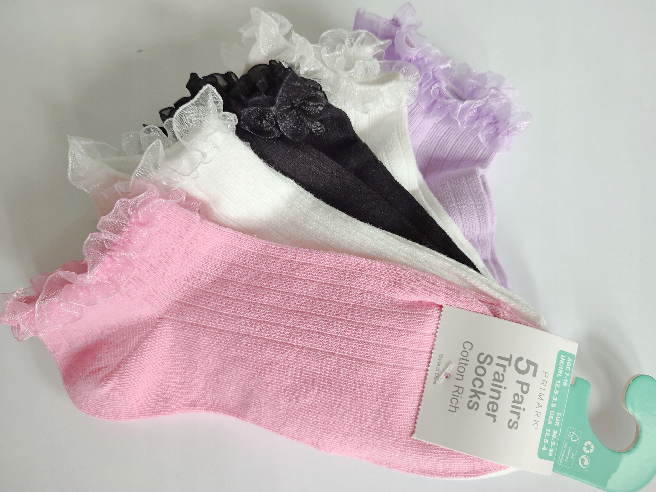 

Primark 5x skarpetki Stopki prążek Falbana 31-36