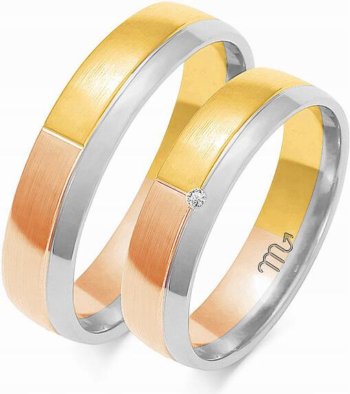 Zlatý snubní prsten svatba jemný 14K 585 r 23 24 25, módní svatební kolekce