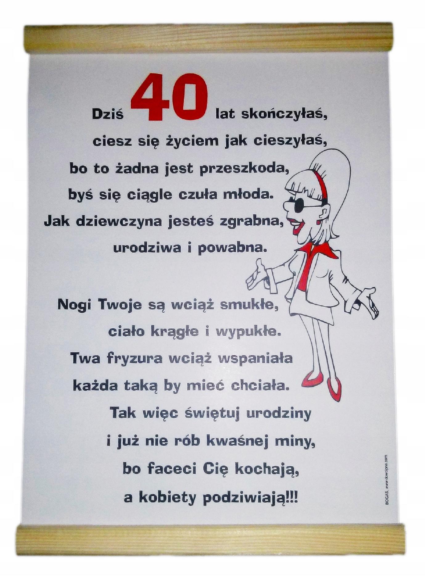 

z okazji 40 urodzin dla kobiety na 40-tkę