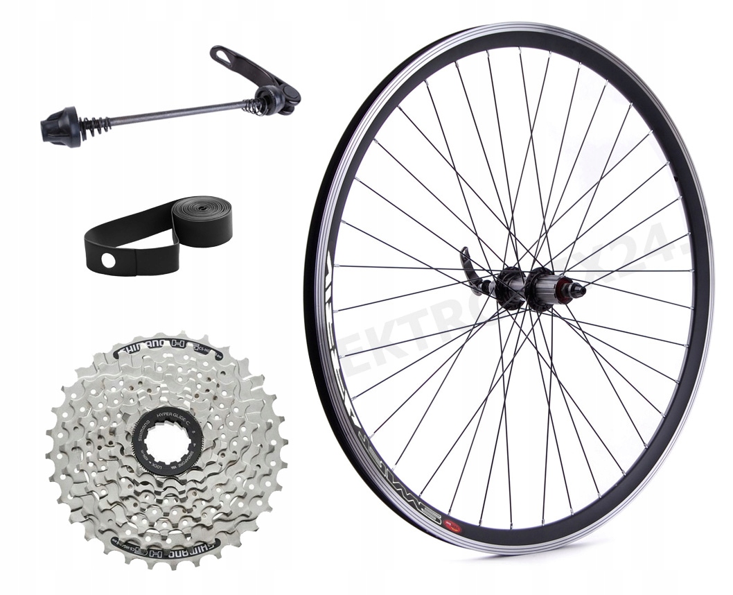 

Koło 26'' Tył Alu Zacisk Qr + Kaseta Shi HG41 8Rz