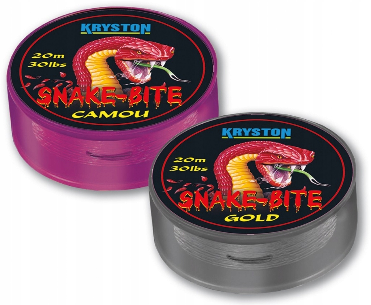 Kryston Snake-bite Coated Hooklink 30lb 20m Camou Plecionka w otulinie