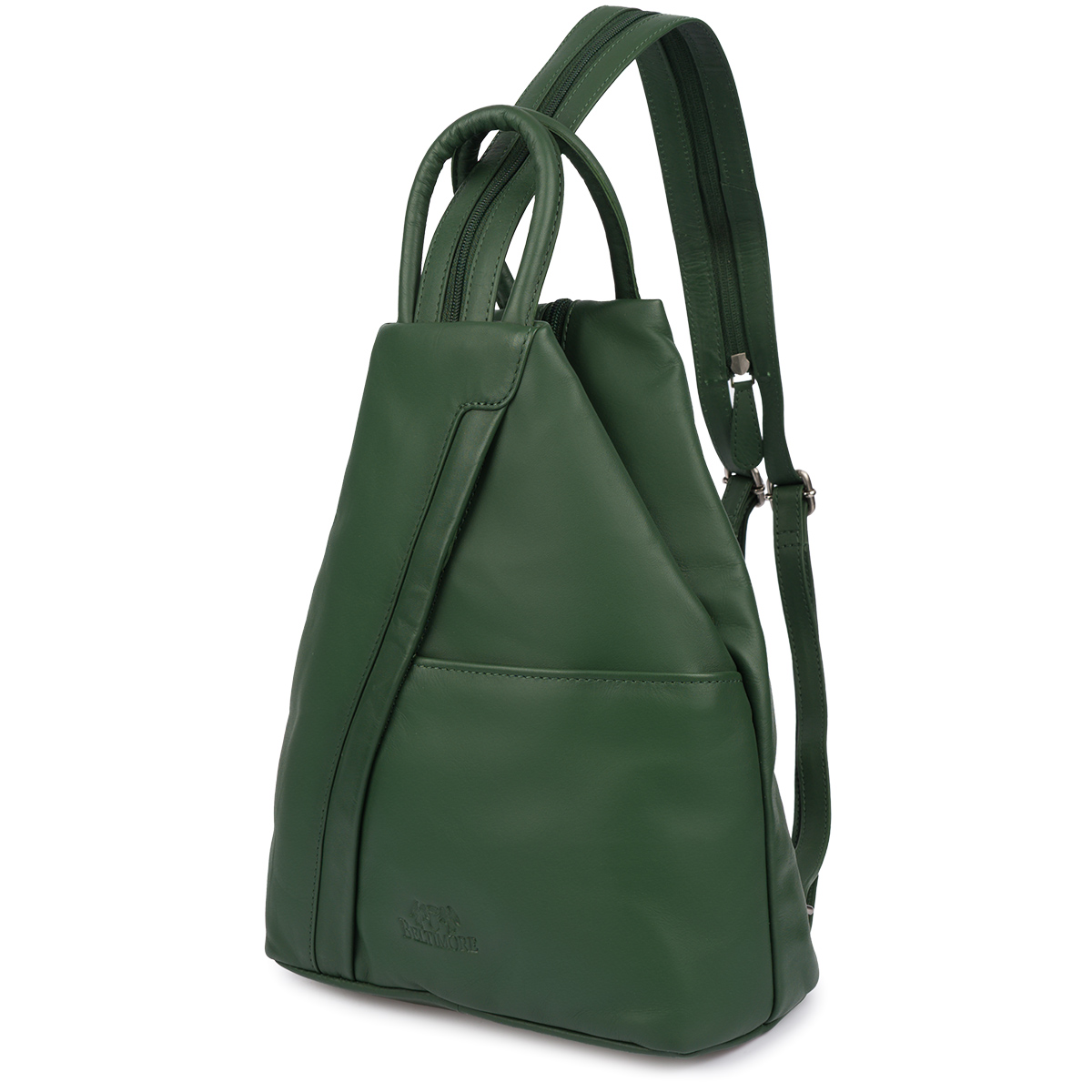 Batoh s ikonickým italským ramenním popruhem, zelený batoh Beltimore