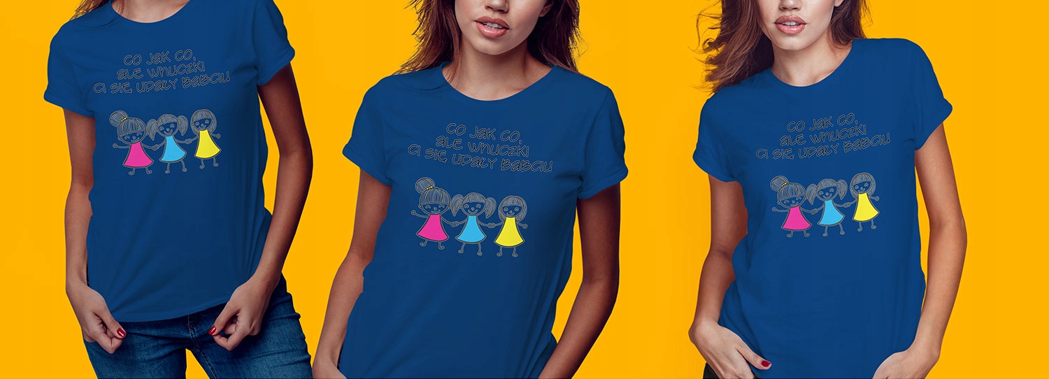 KOSZULKA T-SHIRT DZIEŃ BABCI 2XL WNUCZKI CI SIĘ UDAŁY BABCIU PREZENT JAKOŚĆ Rozmiar XXL