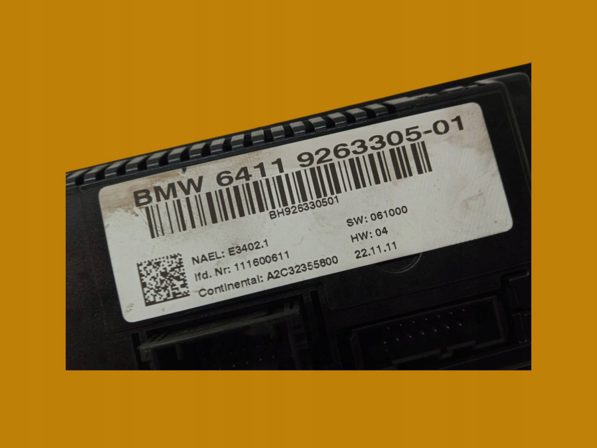 PANEL klími E92 9263305 Bmw Seria 3 Coupe a (2006-2013) Coupe