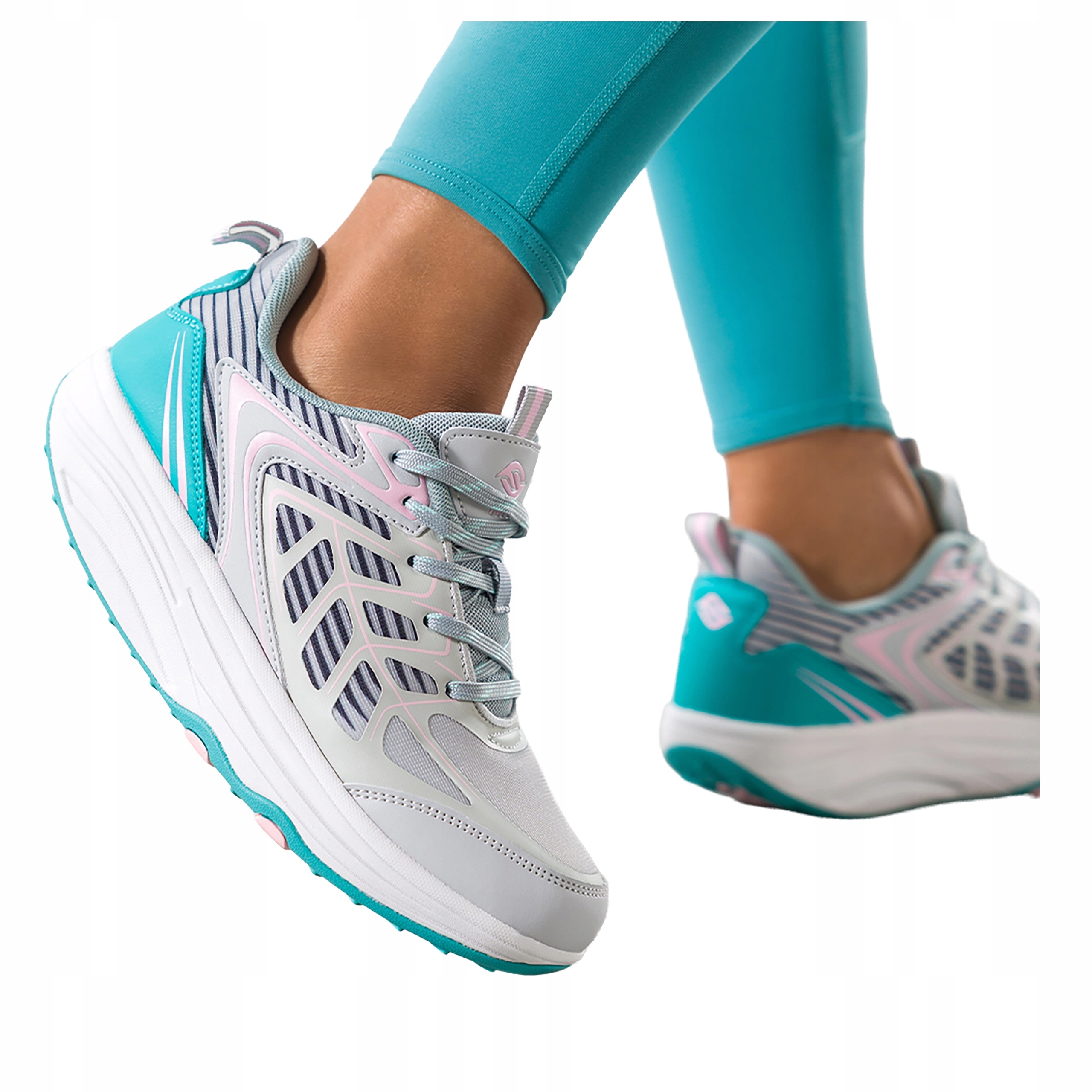 Sneakersy Šedé Dámské Sportovní Šněrování Pohodlné Na Platformě vel. 40