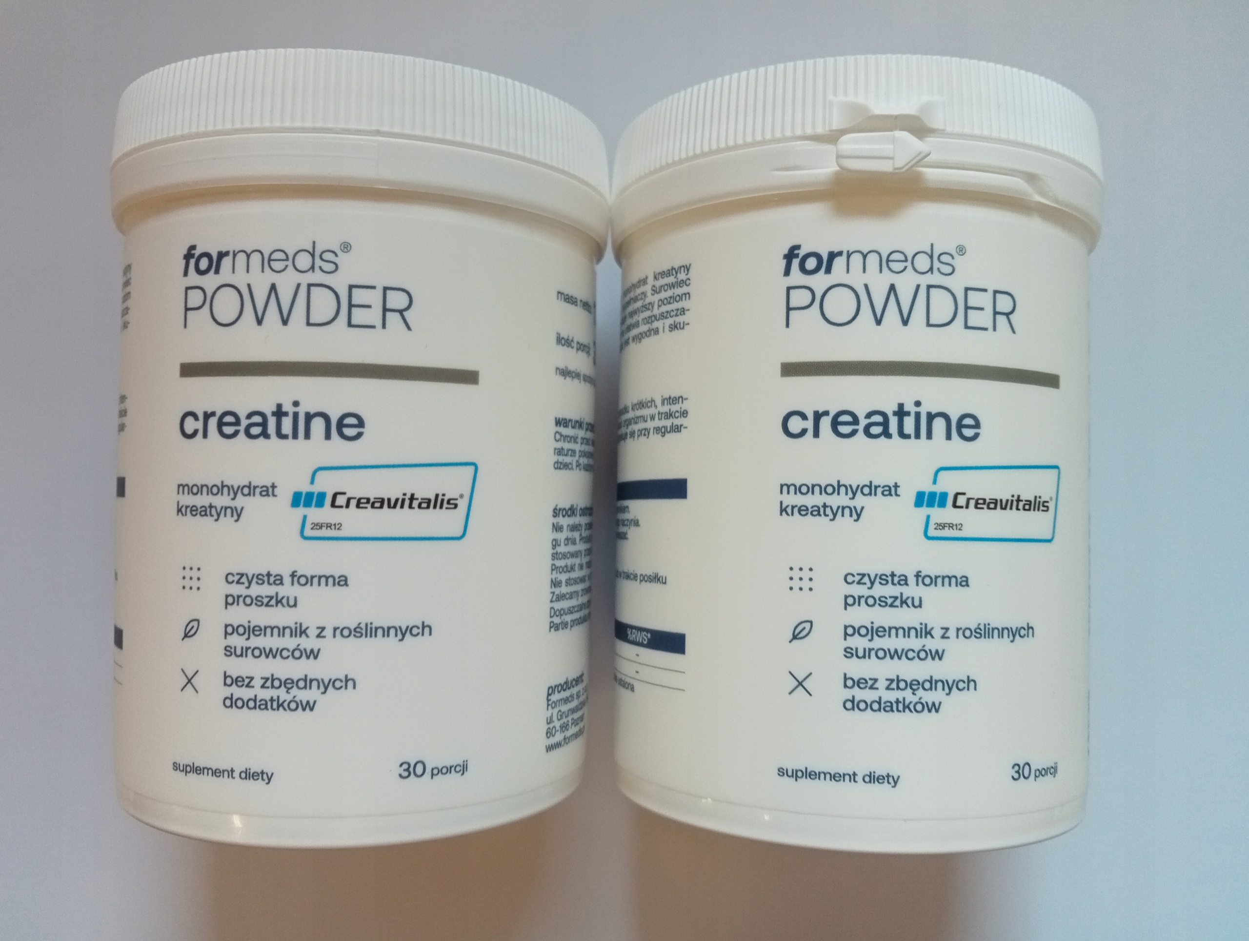 Set Creatine prášek bez příchuti ForMeds 2 x 121,8 g (2 x 30 porcí)